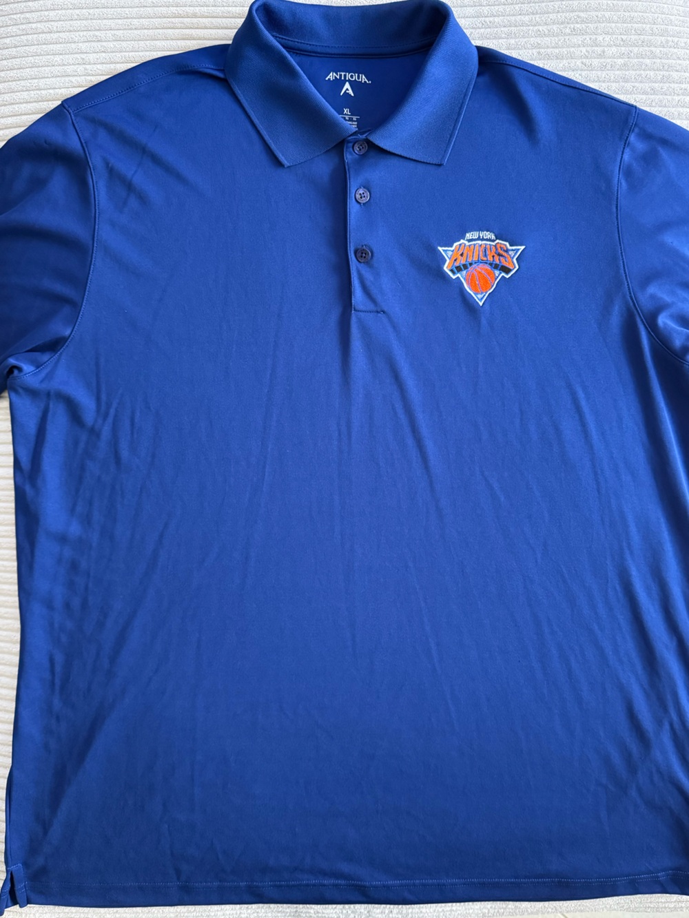 Antigua New York Knicks Royal Blue Polo